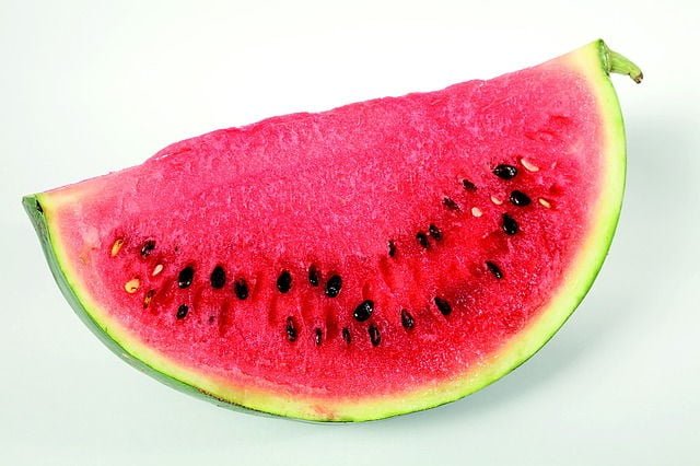 A picture of a watermelon slice.